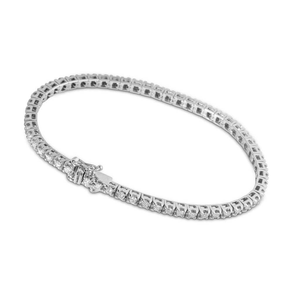 TENNIS DIAMOND BRACELET IN WHITE GOLD 18K