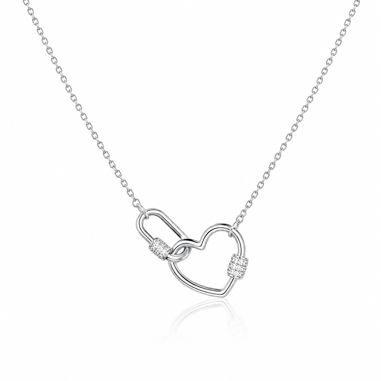 Collier Cœur Élégance Riviera – Argent 925 & Oxydes de Zirconium 