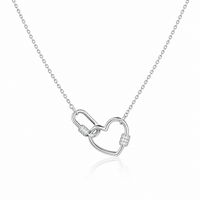 Collier Cœur Élégance Riviera – Argent 925 & Oxydes de Zirconium 