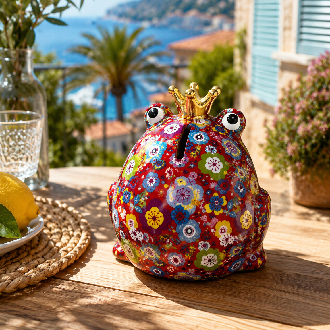 Freddy – Tirelire Grenouille Royale en Céramique 16 cm