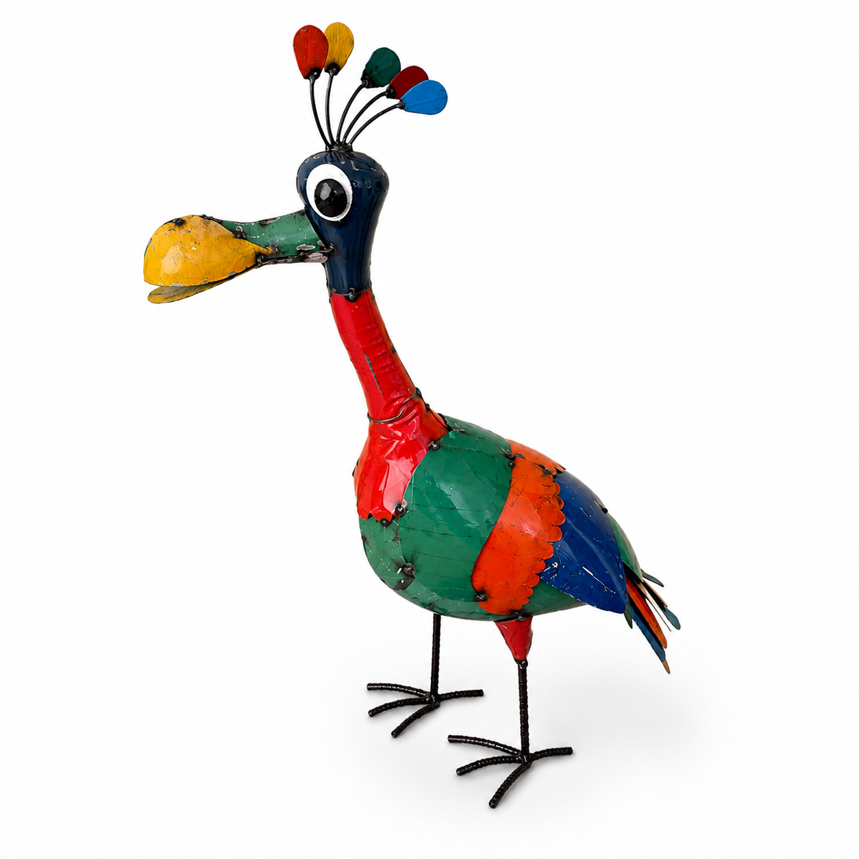 Sculpture Oiseau en Métal Recyclé – Création Artisanale Unique par Aaron Jackson