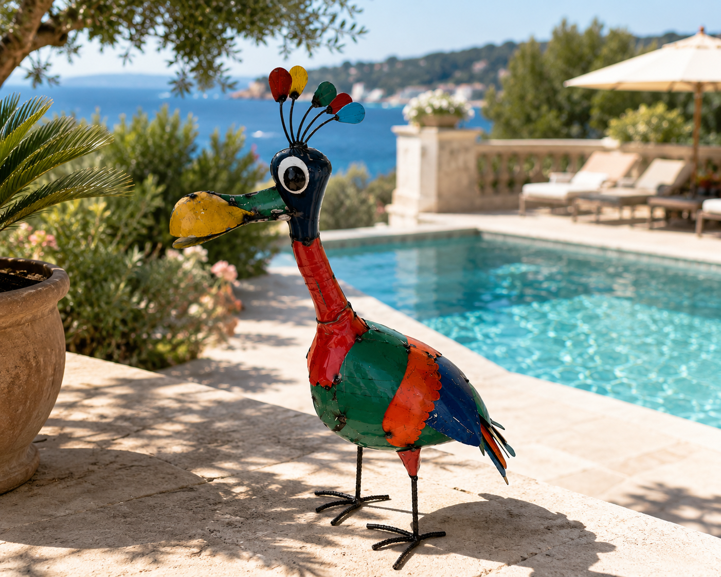 Sculpture Oiseau en Métal Recyclé – Création Artisanale Unique par Aaron Jackson 2