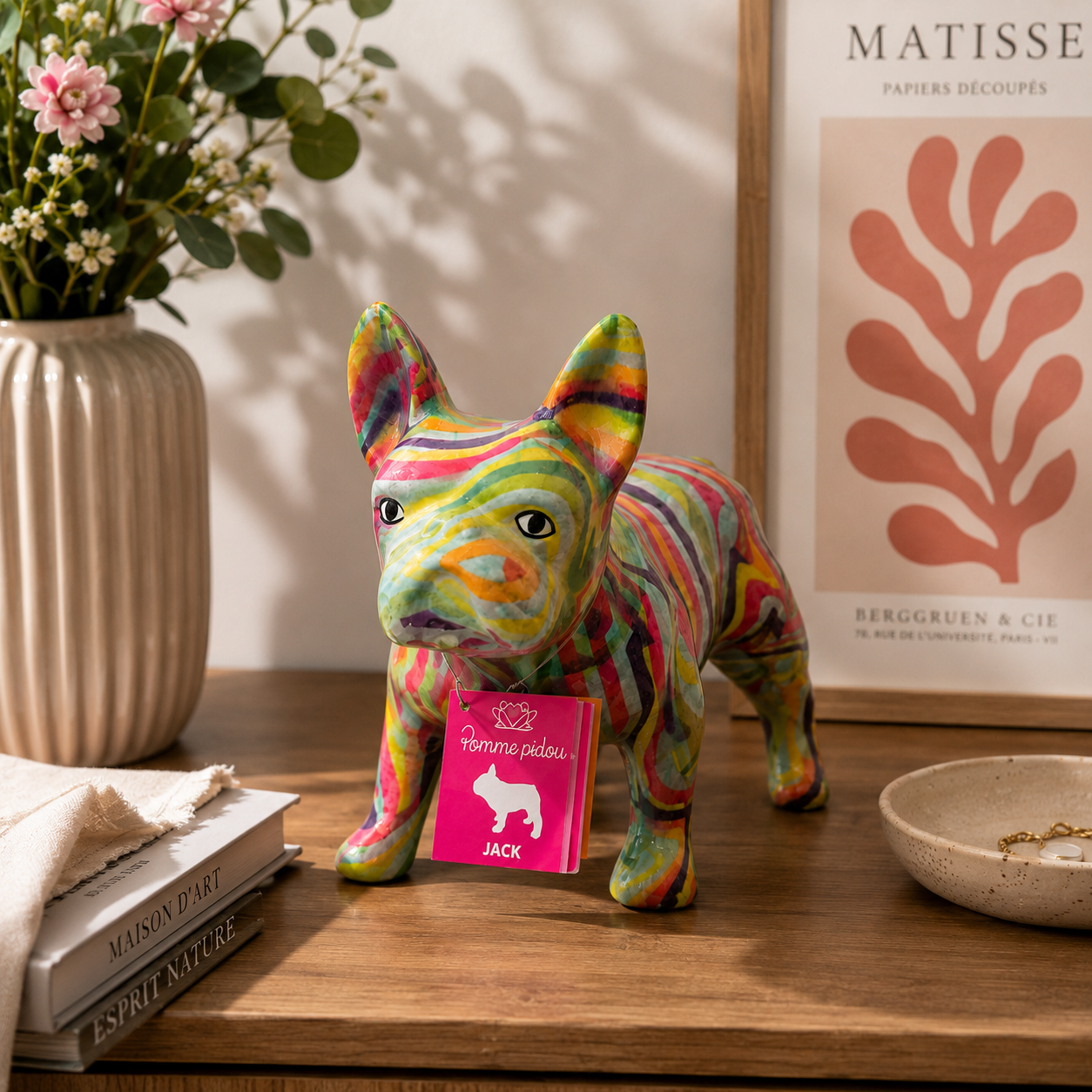 Tirelire Bouledogue en Céramique Premium Pomme Pidou ® l
