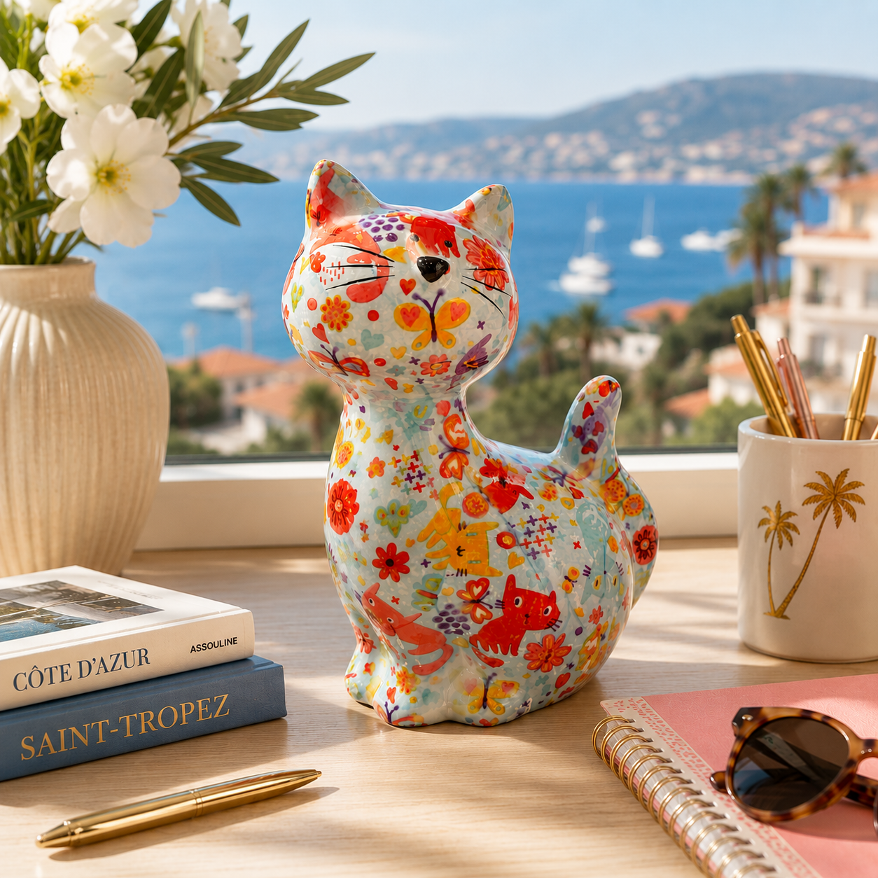 Tirelire Chat en Céramique Premium Pomme Pidou ® lifestyle