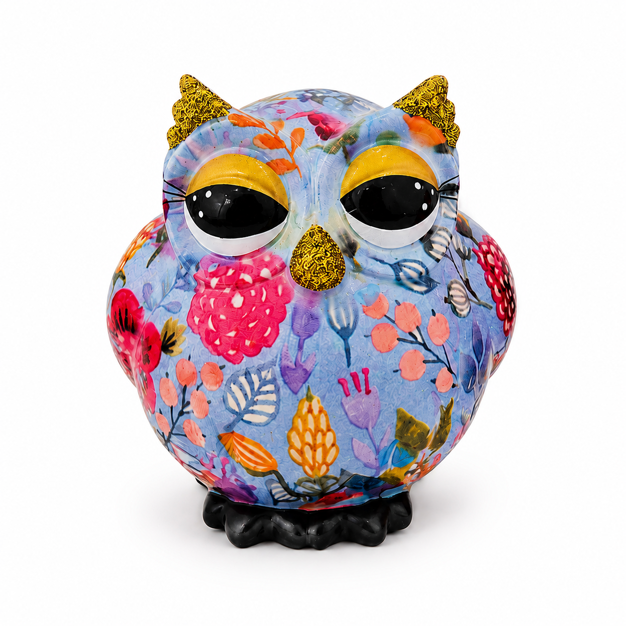 Tirelire Hibou en Céramique Premium Pomme Pidou bleu ciel