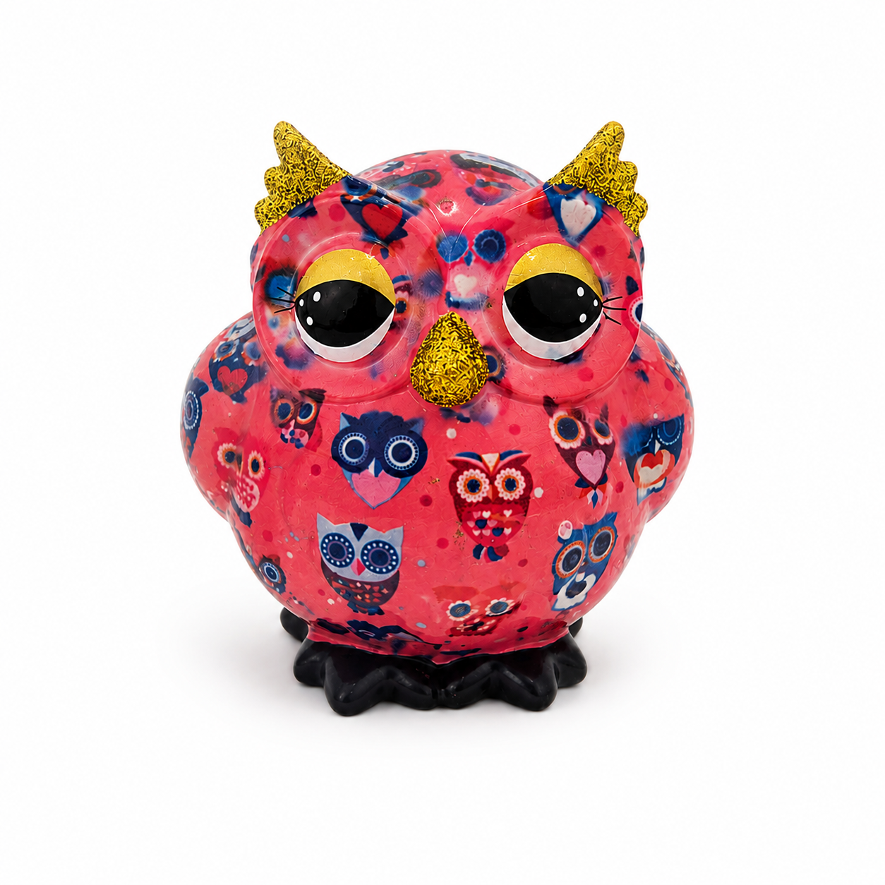 Tirelire Hibou en Céramique Premium Pomme Pidou grenadine