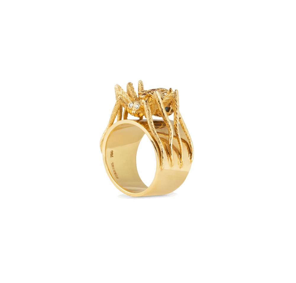 SPIDER RING IN YELLOW GOLD 18K